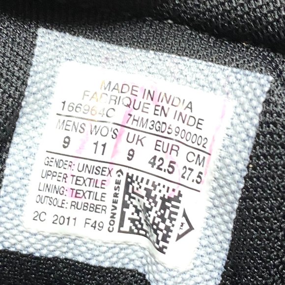 🍃Sale🍃 CONVERSE Mens Size CTAS Cs Ox White Canvas Low Top Easy Pull On 166964C - Picture 9 of 10